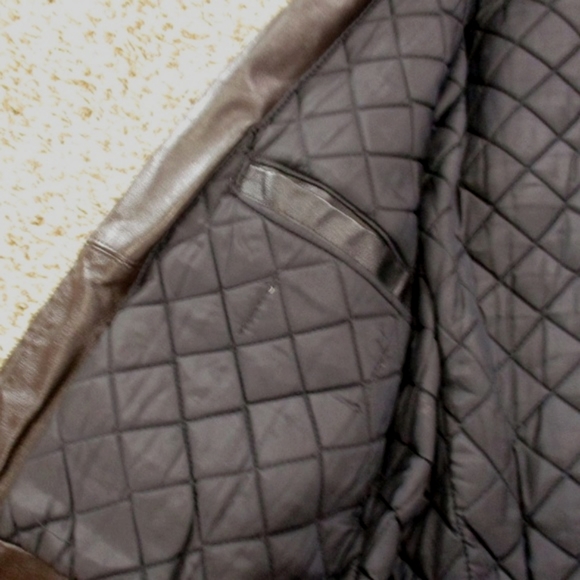 Taylor's Leatherwear Vintage Leather Jacket Men's Medium Dark Brown Full Zip - Picture 5 of 11